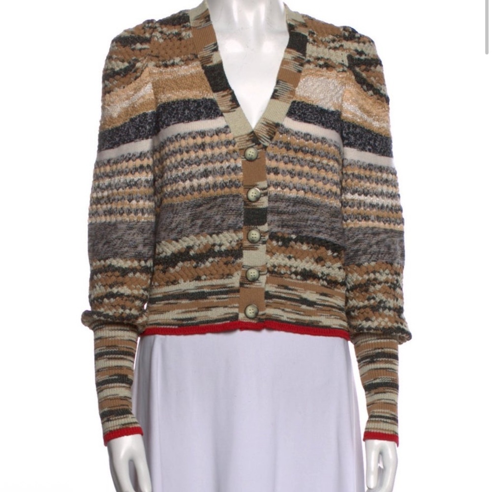 Veronica Beard Cecily Mixed Knit Cardigan - Picture 7 of 10